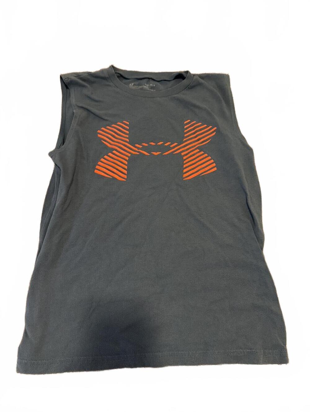 Under Armour Boys Sleeveless Shirt Loose Fit Youth Large - Athletic Top